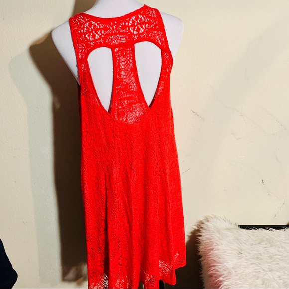 RED Free People lace shift dress - Picture 2 of 5